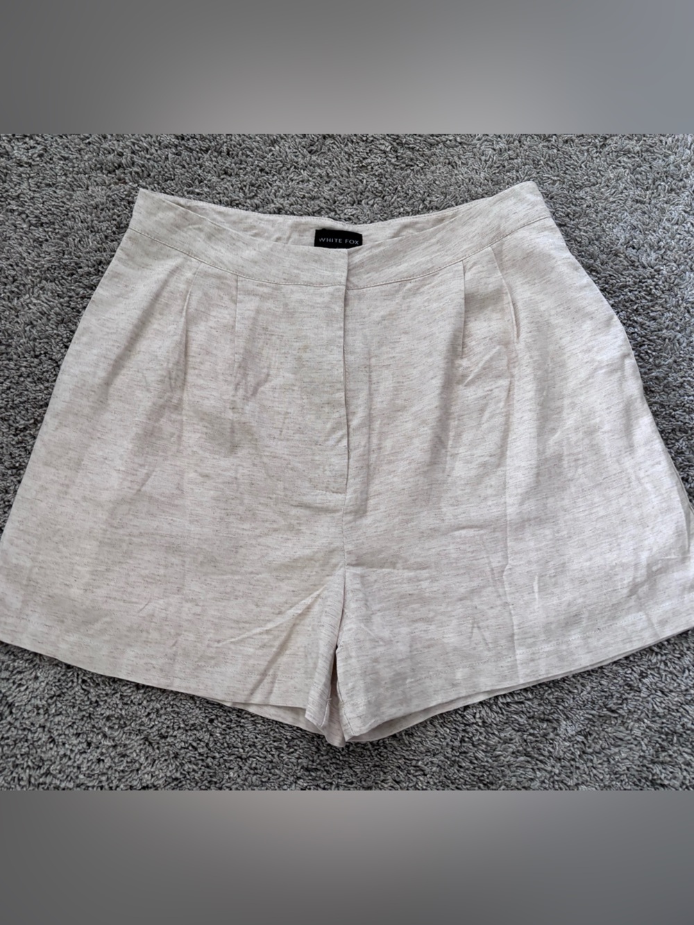 White Fox Boutique In This Together Oat Layered Coastal Shorts Womens Size L